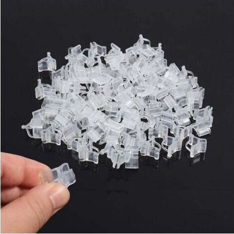 Clips tomates, Pince à greffer, Clip de greffage-100 pièces en Plastique Transparent, Plant Clips for Climbing Plants, sûr, fiable et Facile à Utiliser Pince à Outils de pépinière (1/5)