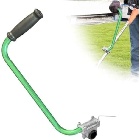 Poignée ergonomique pour coupe-bordures, poignée en aluminium, rallonge réglable, poignée pour un entretien facile de la pelouse (verte) (1/5)