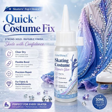 KineShineX Reparaturkleber für Eiskunstlaufanzüge – Strass- und Paillettenkleber für Wettkampfanzüge im Eiskunstlauf (1/5)