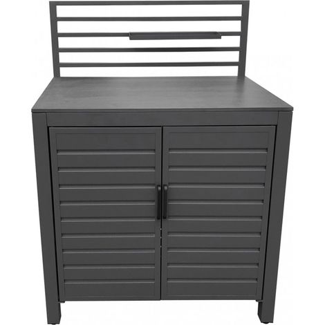 Modulo piano cucina da esterno "Trinidad" struttura in alluminio con ante 90 cm (1/4)