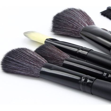 Coffret de 24/32 pinceaux de maquillage professionnels, idéal comme cadeau de Noël. Comprend un pinceau estompeur pour fond de teint, un pinceau pour poudre, blush, correcteur et fards à paupières, ai (1/5)