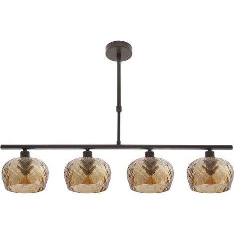 Lampada Estela 4 Luci Marrone 75x13 cm (1/2)