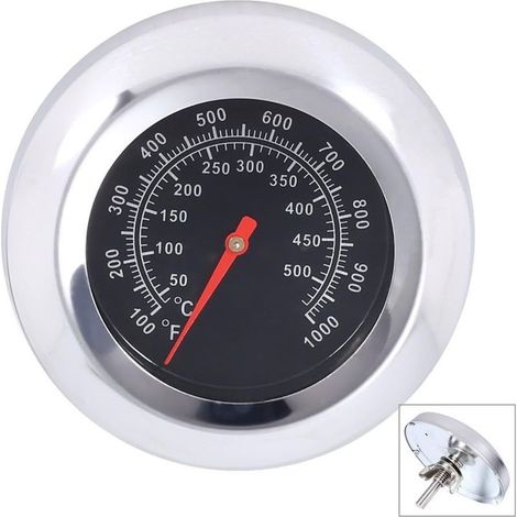 Thermomètre de barbecue, ustensiles de barbecue en acier inoxydable, thermomètre de barbecue avec affichage de la température de 50 à 500 °C, de 100 à 1000 °C (Type C 500 °C) (1/5)