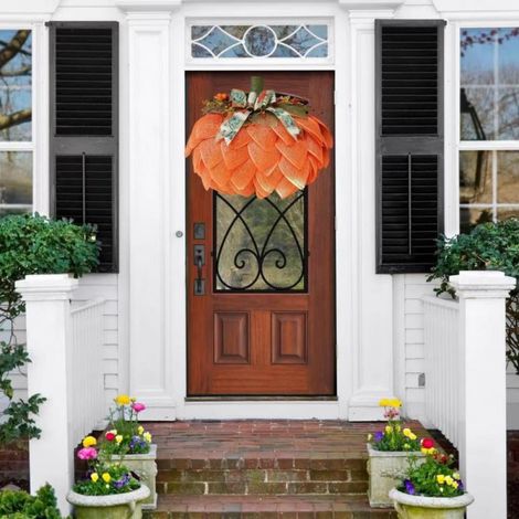 Guirlande Citrouille - Décor Automne Halloween Récolte - Pour Porte Frontale Fenêtre Mur Intérieur Extérieur - 40 cm - 1 pièce (1/5)