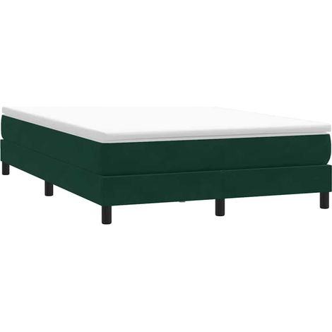 Boxspringbett ohne Matratze Dunkelgrün 160x210 cm Samt