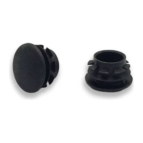 Ajile - Bouchon embout rond plat de finition NOIR pour tube de diam. 16 mm