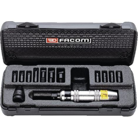 Facom – Coffret multi-outils 13 pièces – Tournevis à frapper pour visser rapide – Longueur 210 mm – Pour bois dur et teck (1/2)