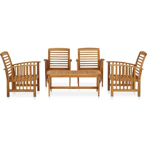 Maison Exclusive - 5-tlg. Garten-Lounge-Set Massivholz Akazie (1/5)