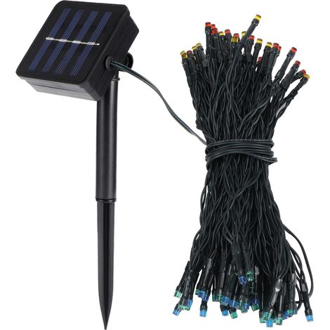 17 m lange Solar-Lichterkette mit 100 LEDs, IP67 wasserdicht, dekorative Lampe für Garten, Hof und Rasen, farbenfrohes Licht (1/5)