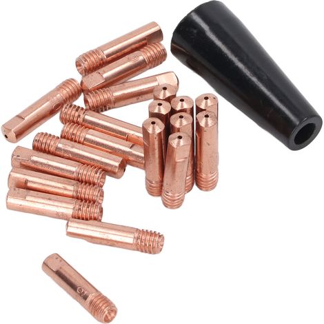 Lot de 20 buses de pistolet à souder en cuivre conducteur, sans gaz, avec protection automatique, de rechange (1/5)