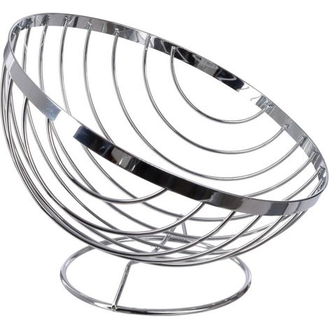 Poubelle en acier chromé oblique de 26,5 cm - Modèle 5five (1/3)