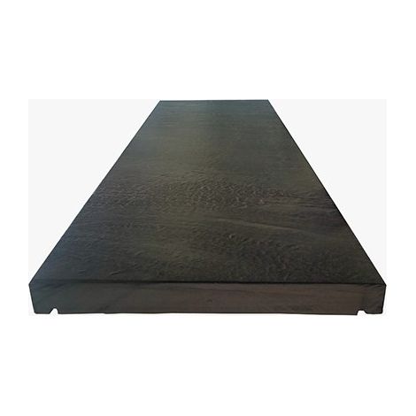 Jardinex – Couvre mur plat ardoise brossée 100 x 30 x 3 cm – Gris – Lot de 5 – Élément décoratif pour murs de jardin