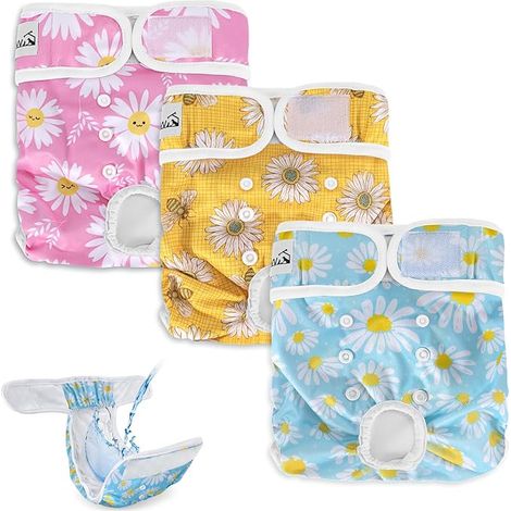 Washable Female Dog Diaper – Leakproof, Reusable Adjustable Buckle (1/5)
