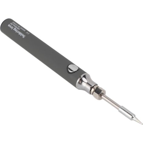 Kit de fer à souder sans fil, stylo de soudage électronique rechargeable par USB, température réglable, outil de soudage à chauffage rapide pour le bricolage de fils (gris) (1/5)