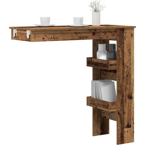 Wand-Bartisch Altholz-Optik 102x45x103,5 cm Holzwerkstoff