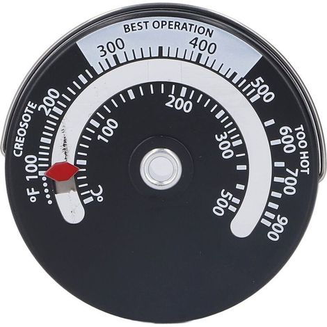 Magnetic Stove Thermometer 0-500℃ Aluminum Alloy Dial High Precision Thermometer Gauge Oven Temperature Meter for Fireplaces and Wood Stoves (1/5)