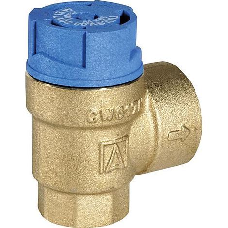 Raccord soupape de securite Entree 1/2"filetage femelle, Sortie 3/4"filetage fem. 10,0bar