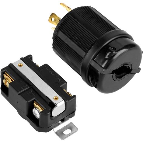 Ensemble de fiche anti-desserrage à quatre trous standard américain 30 A 125 V-250 V NEMA L14-30P+ et prise NEMA L14-30R 30 A (1/5)