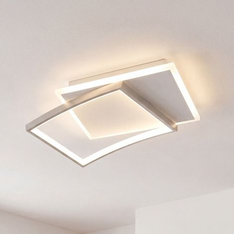 LED Deckenlampe Farbwechsel warmweiß-kaltweiß 4800 lm in Weiß Silber Modern Deckenleuchte