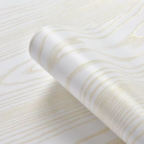 1 Rouleau Papier Peint Auto-Adhésif,grain de bois épaissi imperméable pour table,cabinet,armoire,mur,décoration (1/3)