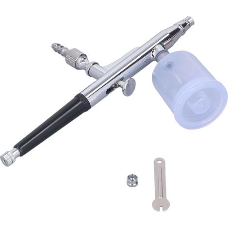 Pistolet à Peinture Airbrush Kit 10L 30Mpa avec Buse Ajustable 0.2-0.3mm en Acier Inoxydable pour Aérographie (1/5)