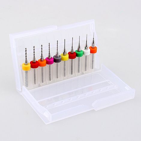 10 PCB Circuit Imprimé Perçage en carbure Micro Forets Mini Micro Forets 0,3 mm à 1,2 mm pour CNC PCB (1/5)