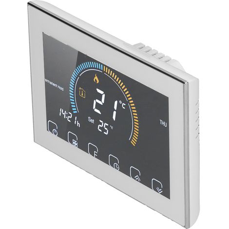 BHT8000GB Weißes Smart-Thermostat, Touchscreen-LCD, Temperaturregler für elektrische Heizungen im Haushalt, AC95-240V-Schalter (1/5)