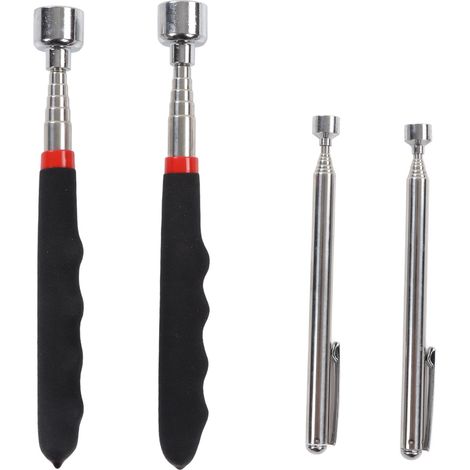 Kit de 4 tiges magnétiques télescopiques aimantées 3lb 20lb, perche rétractable pour atelier garage maison (1/5)