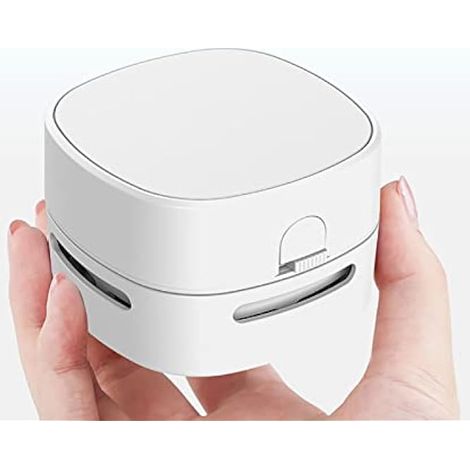 Aspirateur de Bureau, Mini Balayeuse de Poussière de Table, Aspirateur à Miettes, Balayeuse de Bureau Portable sans Fil pour Nettoyer Les Poils, Les Miettes, Le Clavier (1/3)