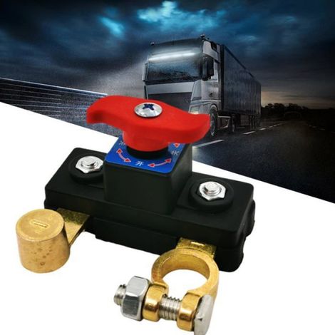 Disjoncteur de Batterie  Coupe-Batterie 12V 24V,Cosses Auto Renforcées pour Camping-car, Bateau, Utilitaire,Plaqué cuivre (1/5)