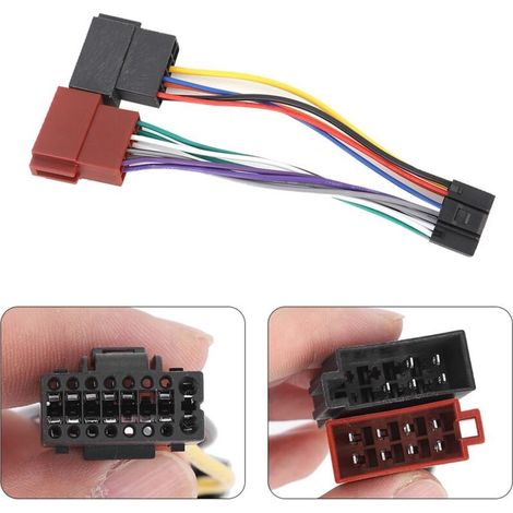 Adaptateur Connecteur ISO 16 Broches pour Autoradio Kenwood JVC (1/5)