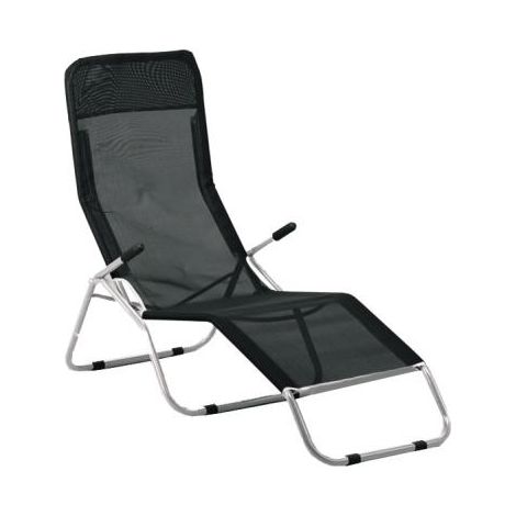 BÄDERLIEGE, STAHLROHRGESTELL BEZUG SCHWARZ, LIEGEFL. 52X173