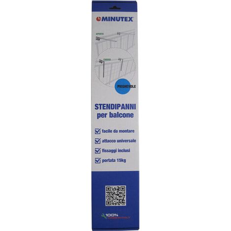 STENDIBIANCHERIA DA BALCONE RIBALTABILE CONF 2 PZ