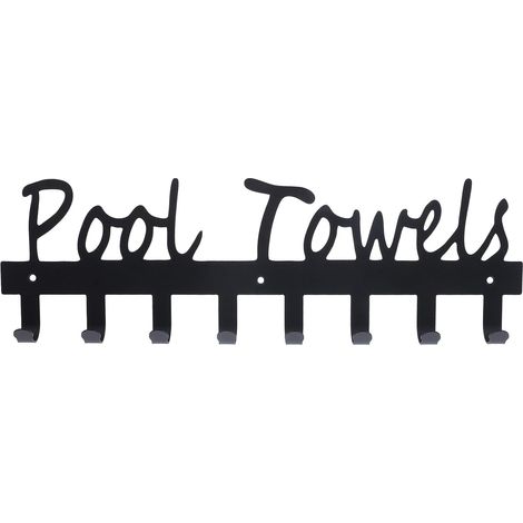 Porte-manteau mural moderne avec plusieurs crochets en fer pour salle de bain et entrée (1/5)