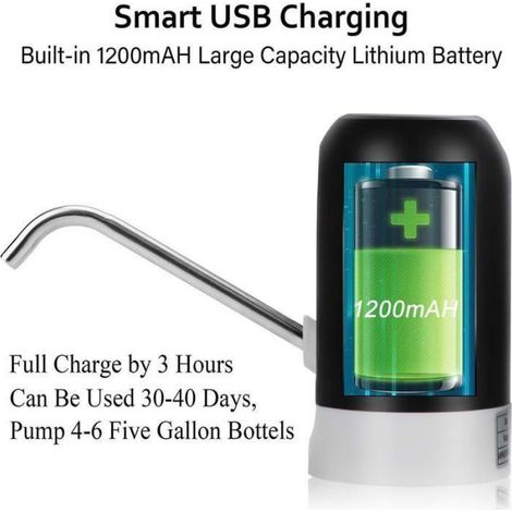 Distributeur dEau lectrique USB Pompe Eau Portable pour Bouteille Universelle de 5 Gallons (1/4)