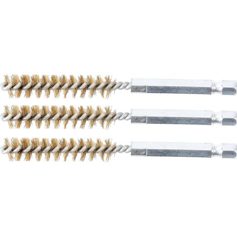 Spazzola metallica BGS Technic ottone 10 mm set 3 pezzi
