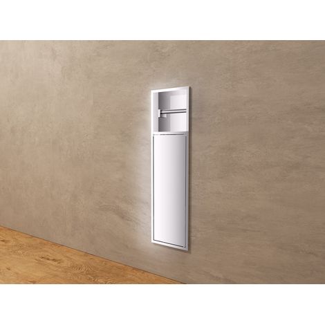 MEDIMEX HOR007/NQ EGEAN Hornacina Con Puerta Y Portarrollos 17x60 Níquel Cepillado - ref: HOR007/NQ (1/2)