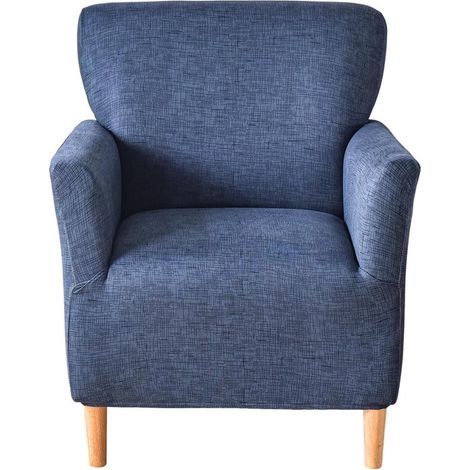 Einteiliger elastischer Sesselbezug im Mid-Century-Modern-Stil mit Armlehnen weicher Akzentstuhlbezug Möbelschutzhülle für Wohnzimmer Büroempfang (1/4)