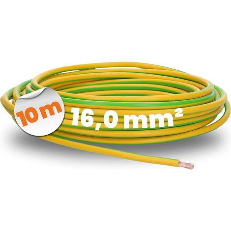 10 m Lapp 4520006 H07V-K 16.0 mm² Green/Yellow I Ground Cable I Protective Conductor 16 mm2 I Wiring Cable I Flexible PVC Single Core I Stranded I Wiring (1/5)