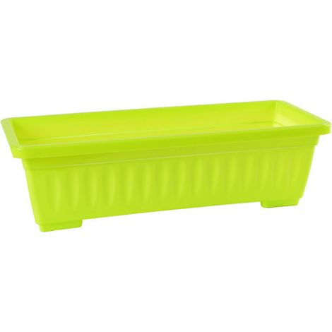 1 pot rectangulaire pour herbes aromatiques, plastique, 44,5 cm x 21,5 cm x 15,5 cm, avec trous de drainage, idéal balcon et rebord de fenêtre (1/5)