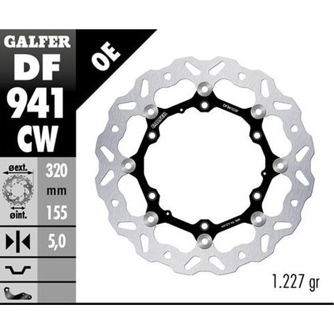 Disque de frein avant Galfer pour KTM 390 Adventure '23-'25 et Husqvarna 401 '24-'25