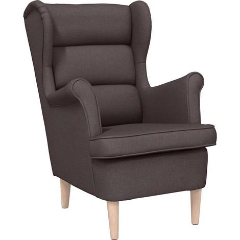 Poltrona Relax Poltrona Marrone Scuro 74x84x100 cm in Tessuto (1/4)