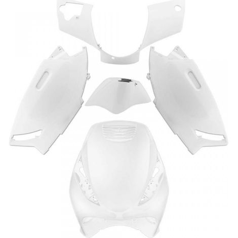Kit carénage TNT 5 pièces blanc brillant pour scooter Piaggio 50