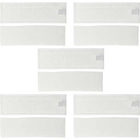 vhbw Set di filtri compatibile con Xiaomi Mijia G1 aspiratore - 10x filtro di ricambio (filtro HEPA, filtro in spugna)