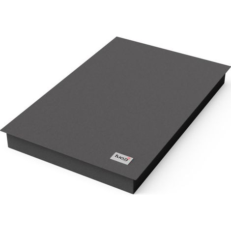 Coperchio per piano cottura elettrico Kitaway per barbecue da incasso 57×37×5,5 cm Coperchio per barbecue in acciaio nero (1/5)