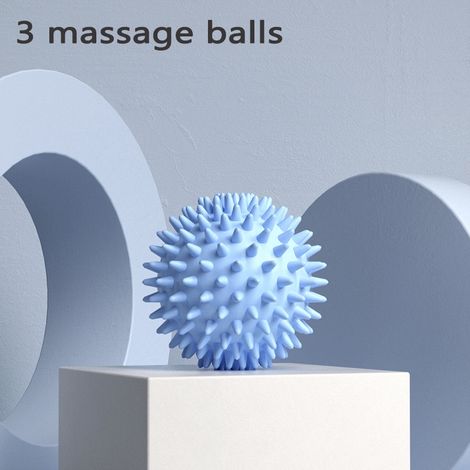 Balle de massage hérisson, balle de yoga pour fascias, sport, fitness, relaxation musculaire, bâton de massage corporel, épaules, cou, jambes, plante des pieds, nid des méridiens (1/5)