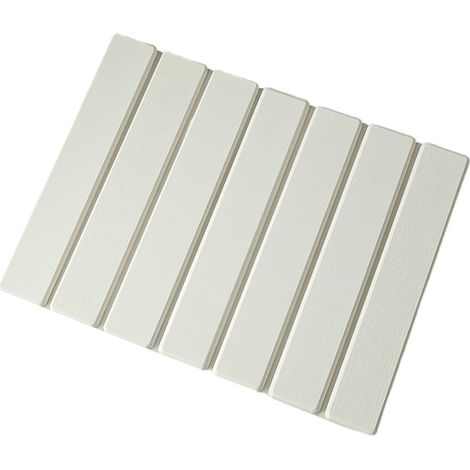 Tapis de séchage pliable en terre de diatomée - Tapis de pierre à séchage rapide - Égouttoir multifonction pour vaisselle et tasses - 40 x 30 cm - Blanc (1/5)