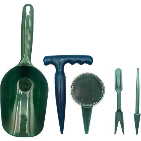 Semoir Planteur 5 Repiquoirs De Transplantation, Aide À La Plantation Multifonction Assistant de jardinage pour , repiquage, extraction des plants, ameublissement du sol, pour fleurs et potager (1/5)