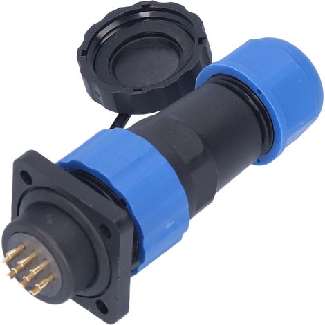 Connecteur électrique étanche carré prise aviation mâle femelle soudure industriel adaptateur 250V 5A SP2010 2 broches (1/5)
