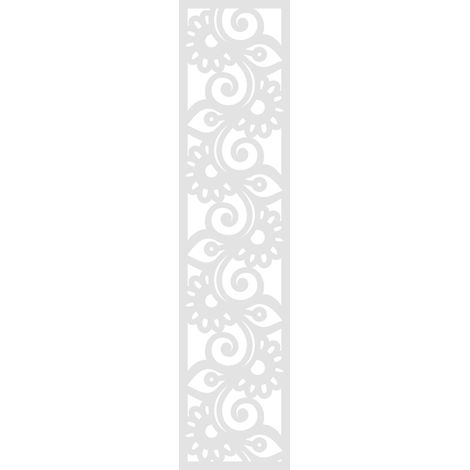 Ciondolo decorativo A3, ornamento traforato, bianco, 21 x 90 cm